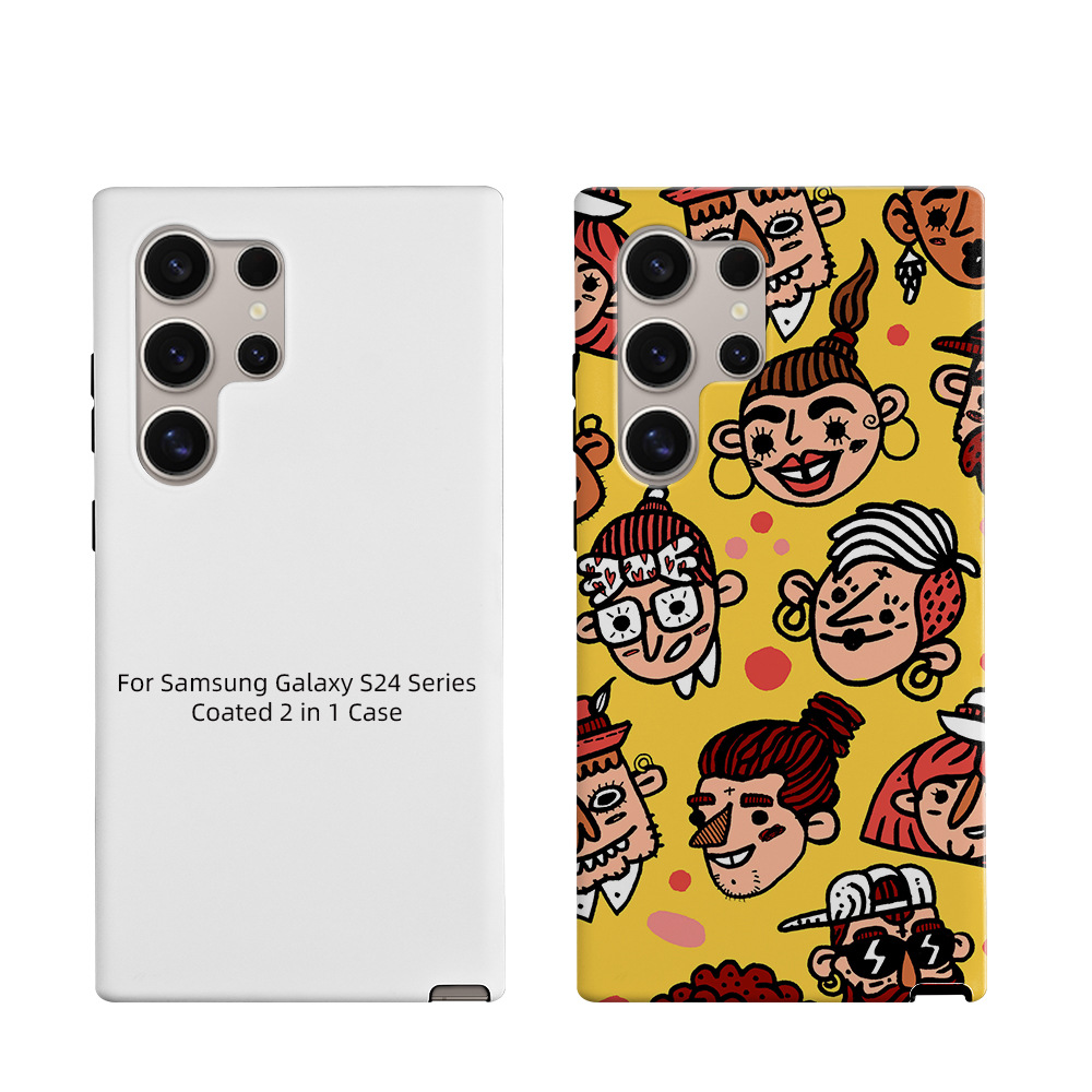 Adecuado para la carcasa del teléfono móvil de transferencia de calor Samsung S24, revestimiento de sublimación SAMS23, material de carcasa del teléfono móvil dos en uno