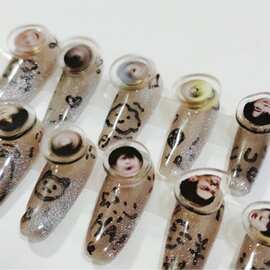 1厘米美甲DIY亚克力片片来图周边耳钉耳环配件明星周边动漫周边