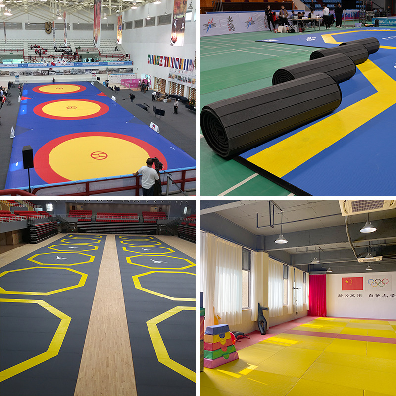 Factory Direct Sales of Taekwondo, Sanda, Martial Arts, Fitness, Fighting, Wrestling, Dance Sports Mats, Environmentally Friendly Competition Quality