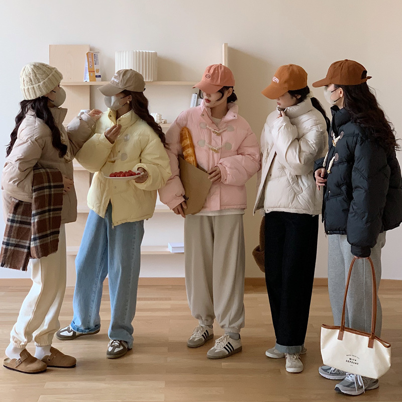 Hornos de buey, chaqueta de algodón de pluma para mujeres corto invierno de 2024 chaqueta de algodón suelta coreana, chaqueta de algodón pequeña, chaqueta gruesa image 8