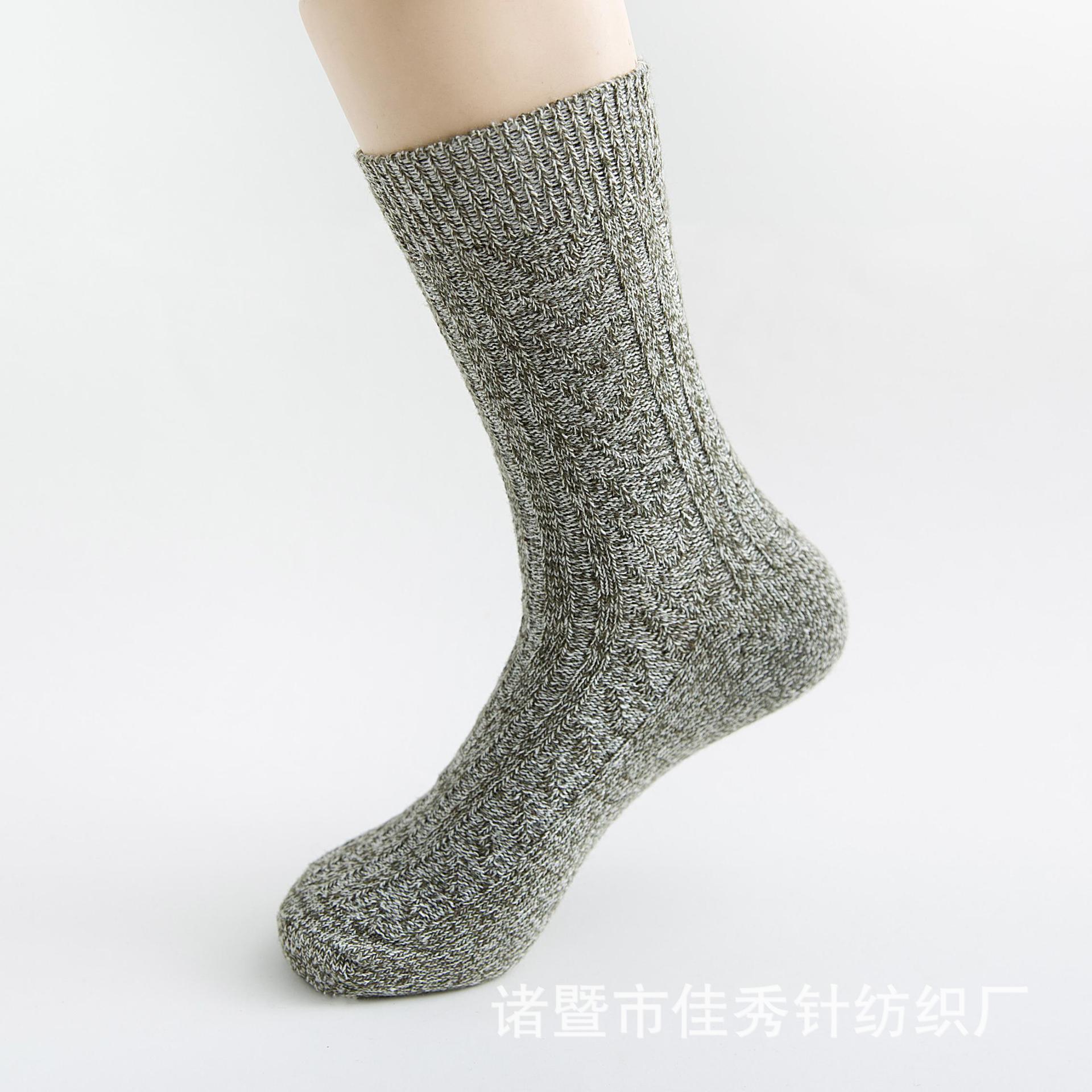 Twist calcetines de doble aguja calcetines de hombre de talla grande paralelos para hombres calcetines de lana de conejo cálido engrosado al por mayor calcetines de media pantorrilla casual