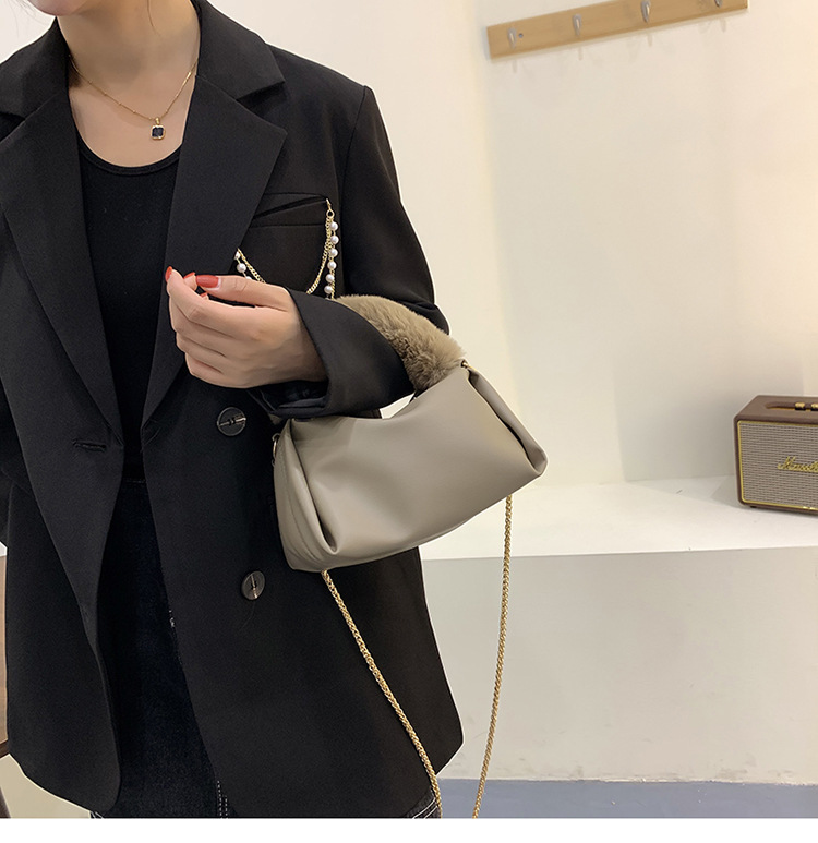 حقيبة يد مشعر ذات سعة كبيرة 2021 سلسلة جديدة من الأكياس الصوفية display picture 5