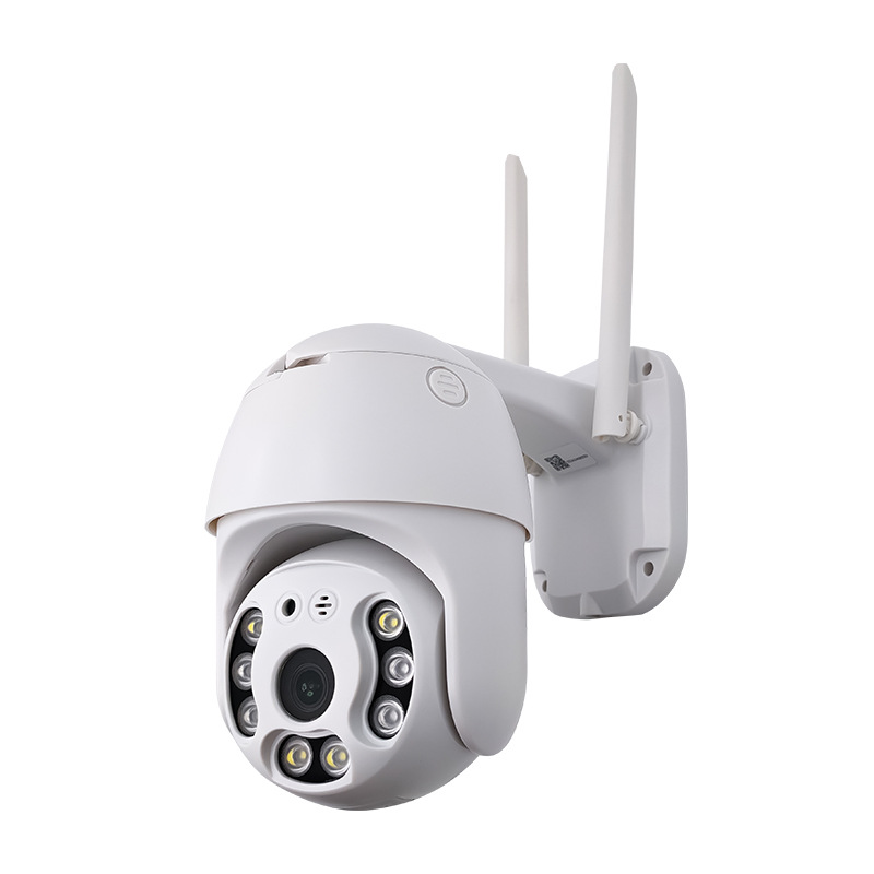Cámara de Seguridad HD Tipo Domo TUYA 3MP de ABS y PC con Detección de Movimiento para Exterior