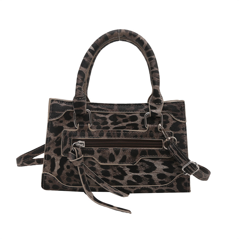 Bolso de moda leopardo en línea 2024 nuevo bolso de invierno pequeño bolso de invierno de mujer universal nicho bolso de mano
