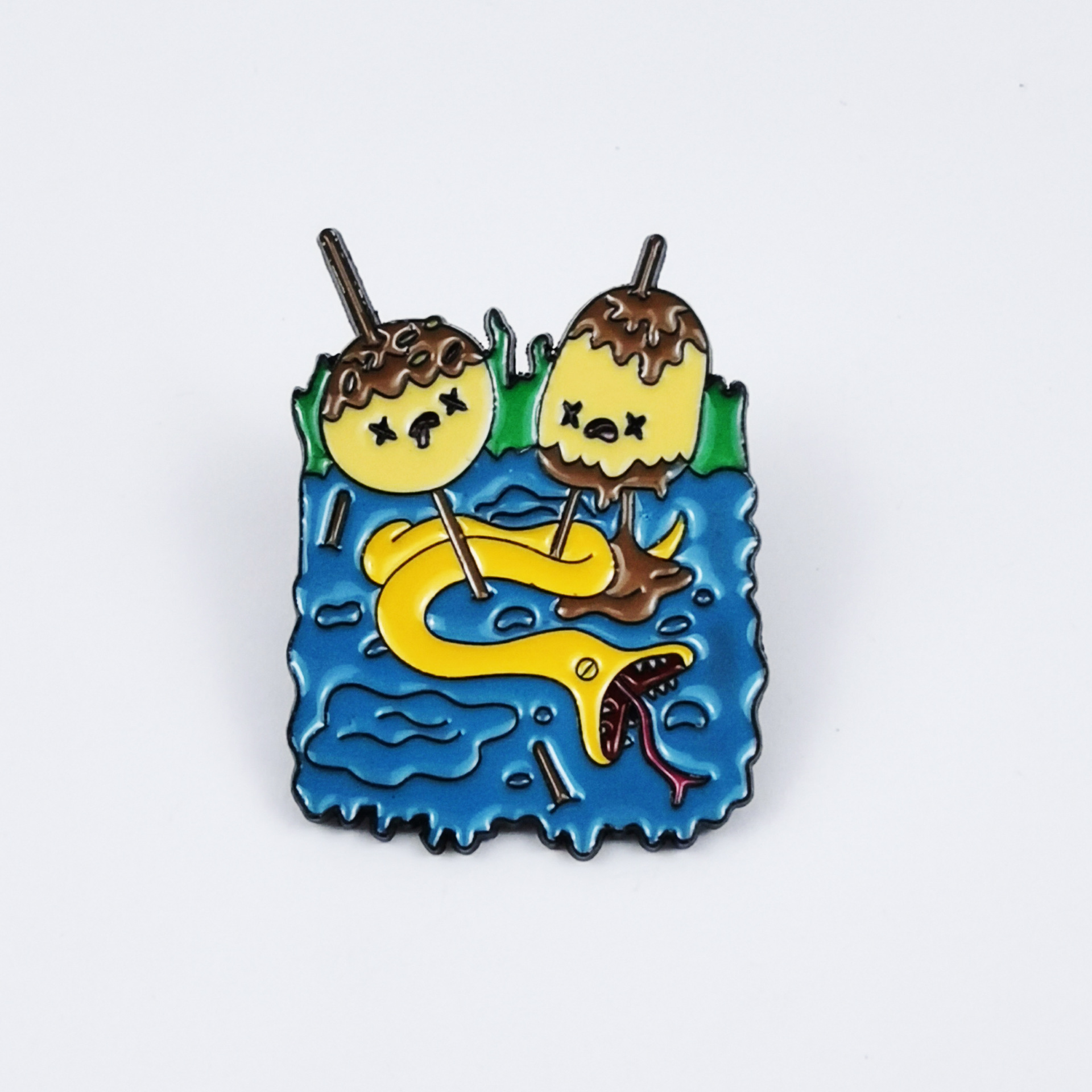 Broche de aleación con diseño de niña vampiro de dibujos animados, creativo, peculiar, en forma de serpiente, lindo y versátil, accesorio para bolsos, transfronterizo