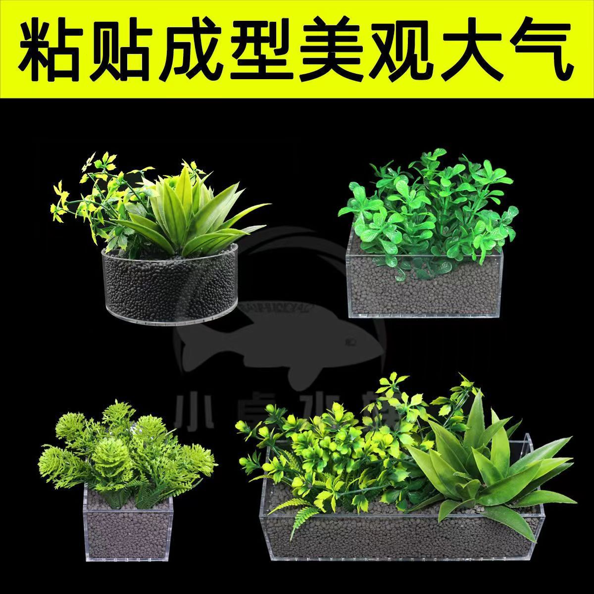 绿植水培定植篮壁挂水培植物固定架水草种植杯种植盒吸盘水培器皿