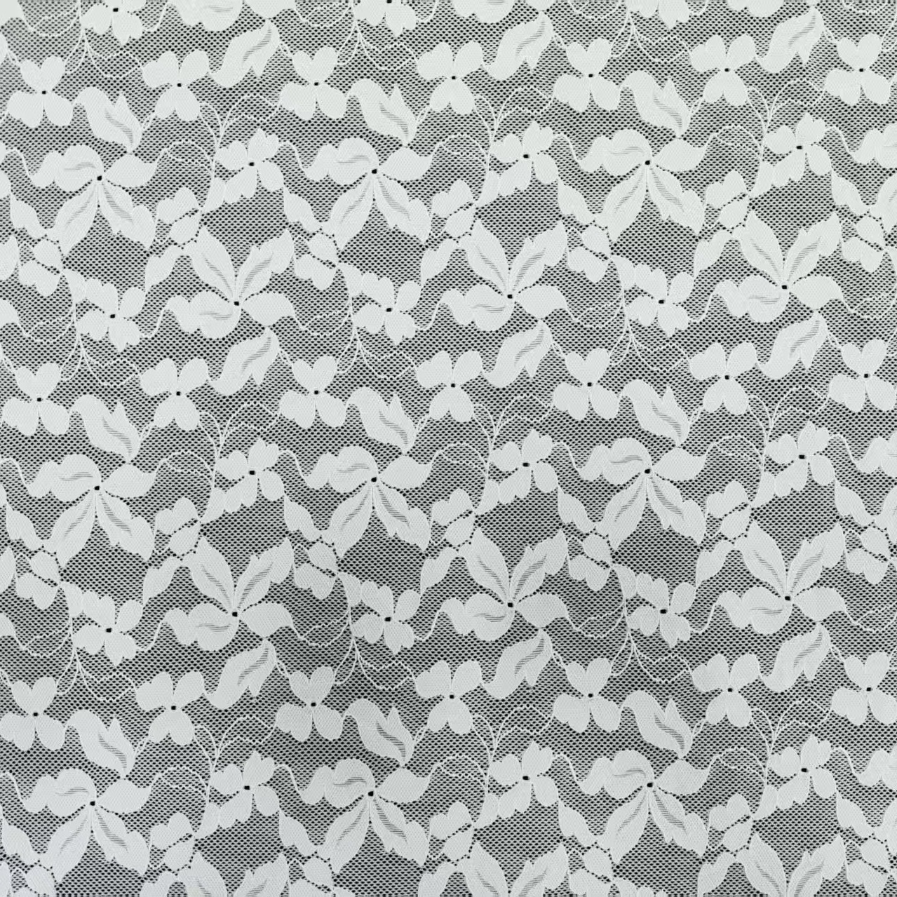 新款现货供应任意裁 锦纶弹力蕾丝面料 小花连衣裙时装蕾丝面料