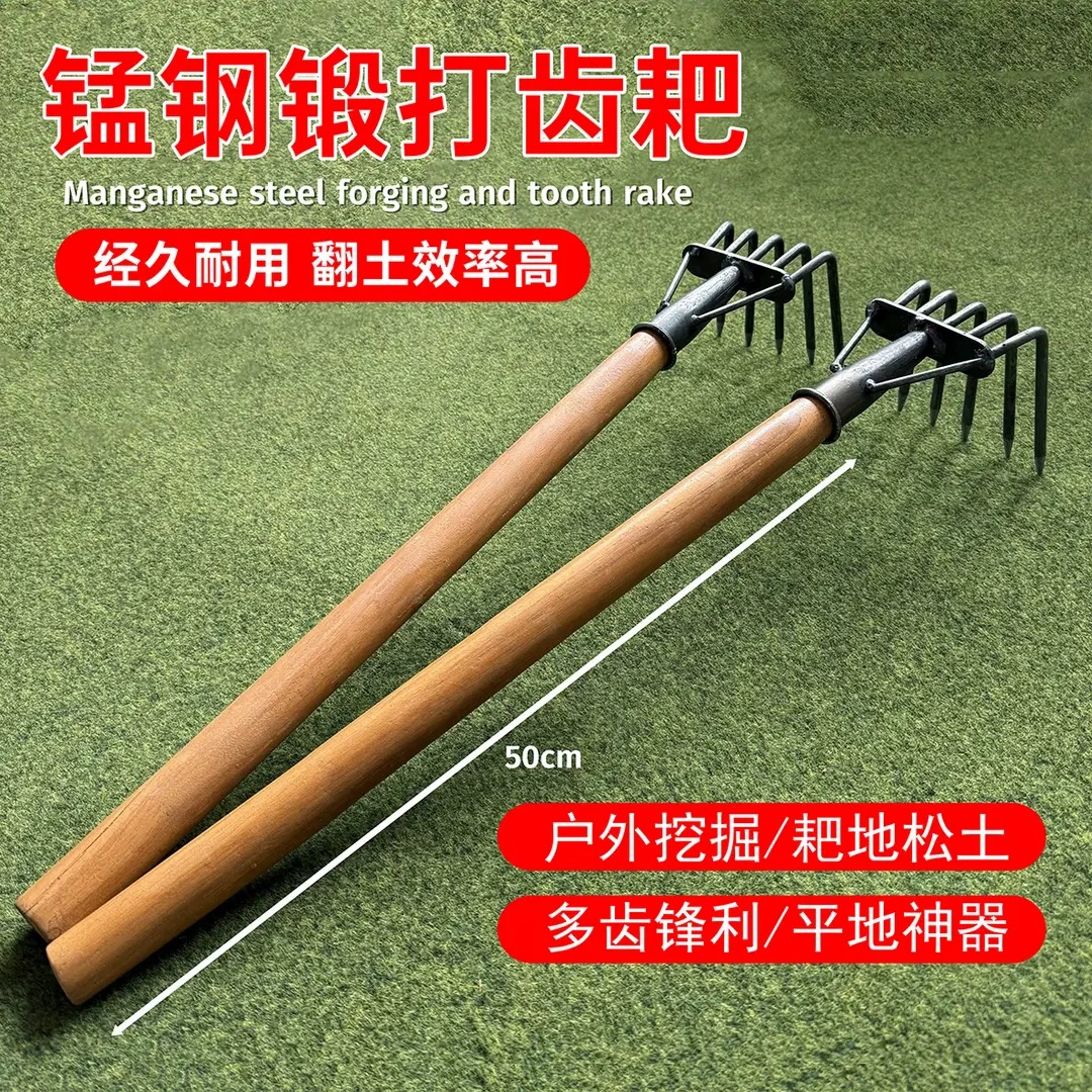 Марганцовая сталь многофункциональный 5 зубцов грабли, чтобы поймать море грабли