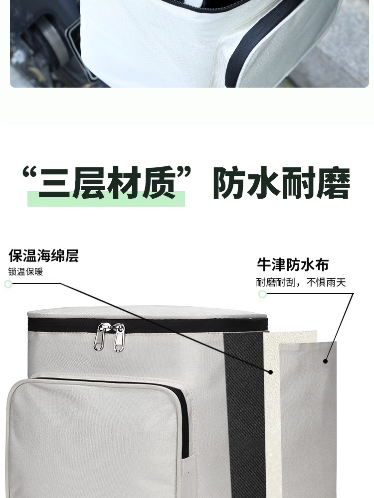 Electric Vehicle Rear Backrest Hanging Bag, Suitable for Aima, Niu, and Ninebot Electric Bikes, Rear Storage Pocket, Storage Basket