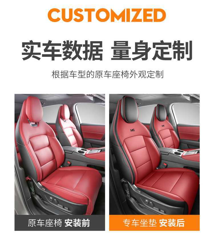 26-piece set of perforated leather seat covers for the AITO M6, providing full coverage and suitable for all seasons, designed specifically for this car model