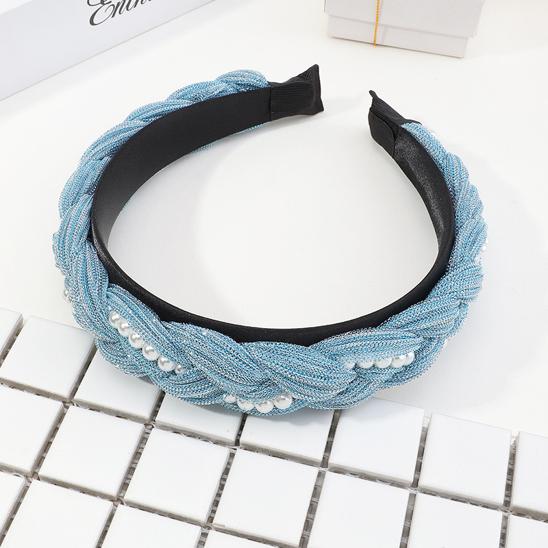 Fashion Fabric Twist Braid Pearl Headband Wholesale display picture 4