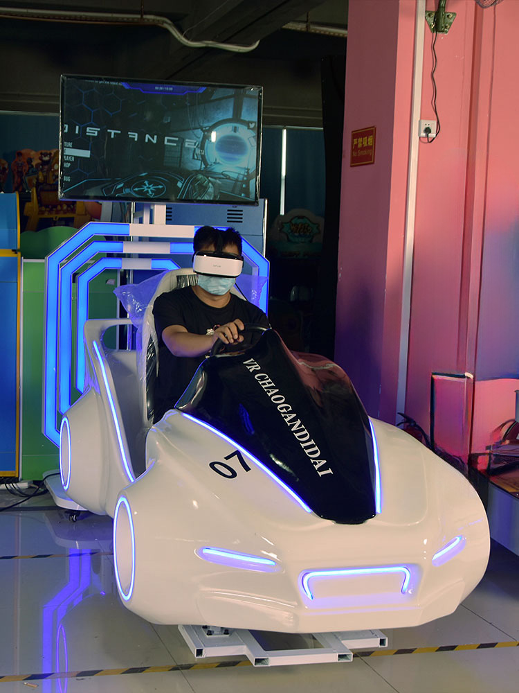 Coche de carreras de realidad virtual de velocidad ligera, equipo de carreras de realidad virtual realista con sensor de movimiento, centro de juegos de moda, entretenimiento comercial de ocio, éxito de ventas transfronterizo