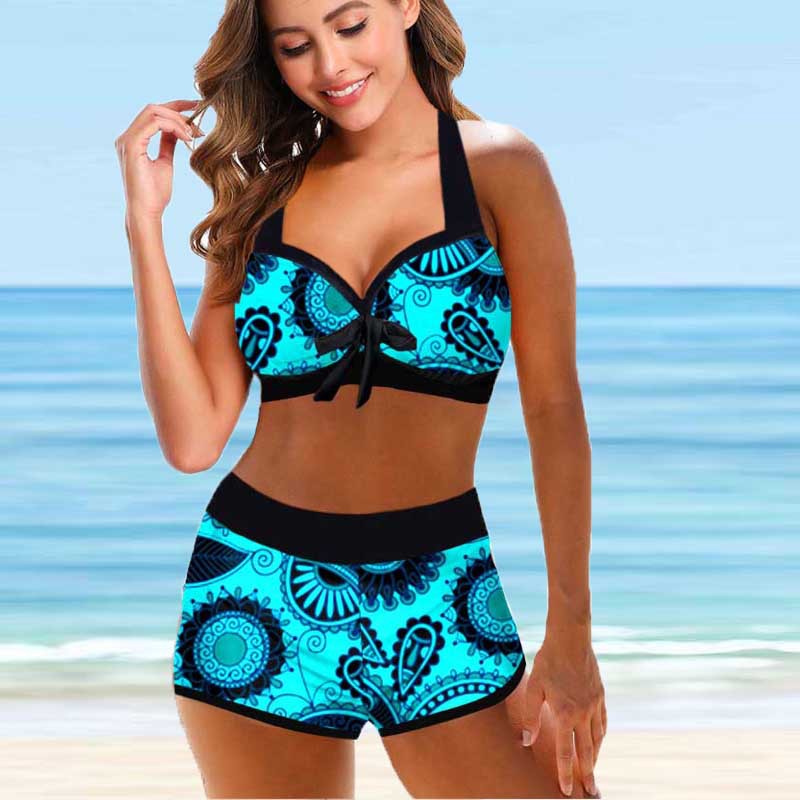 161g Weight Comfort Feel Of Sensation Women's Multicolor 2 Pieces Set Bikinis Swimwear