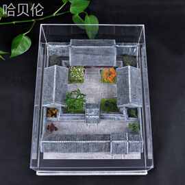 微缩商务礼品古建筑装饰文创模型北京书房别墅四合院桌面摆件中式
