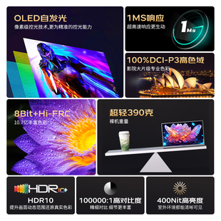 J8Oledpspa Secondary Screen Portable Display Display Expansion Azopa Rzo Mobile Phone Screen Notebook G3