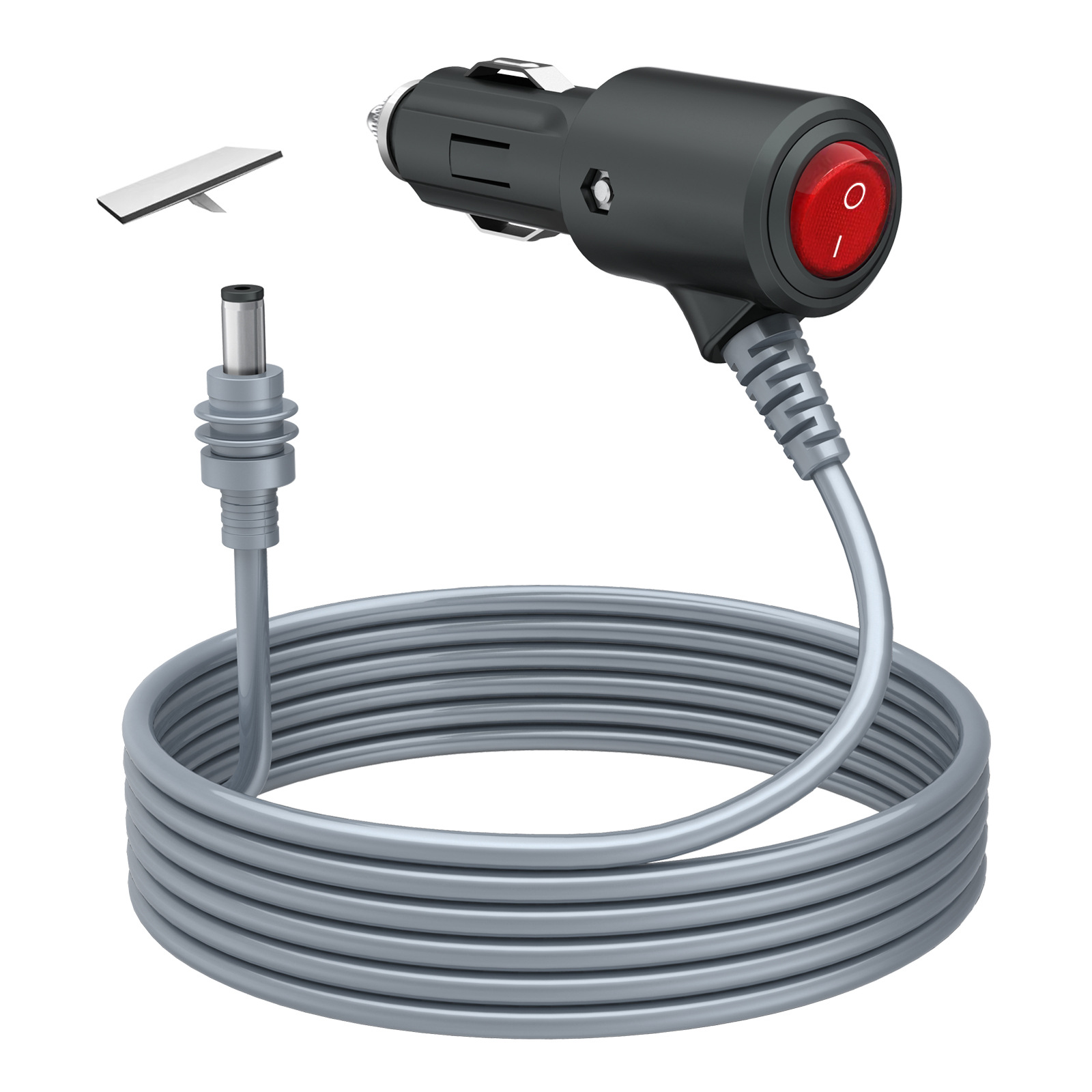 Cross-Border Amazon Popular Car Charger Car Cigarette Lighter Car Charging Source Line Switch Car Charger Line Manufacturer Wholesale