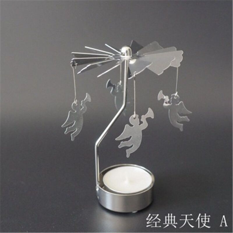 走马灯旋转烛台浪漫烛光少女心香薰蜡烛节日创意梦幻礼物复古摆件|undefined