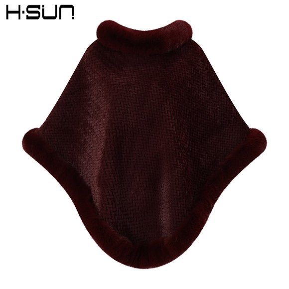 Capa tipo chal de otoño e invierno 2026, nueva bufanda de piel sintética de conejo, abrigo de punto para mujer, prenda exterior holgada y versátil. image 71