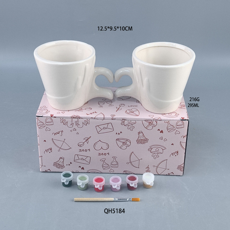 Pareja de cerámica Taza DIY Taza de dibujos animados de cerámica Taza de animales tridimensional Taza de café universal de cerámica creativa Gao Yan