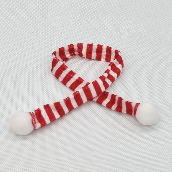 23*1.5 red and white scarf