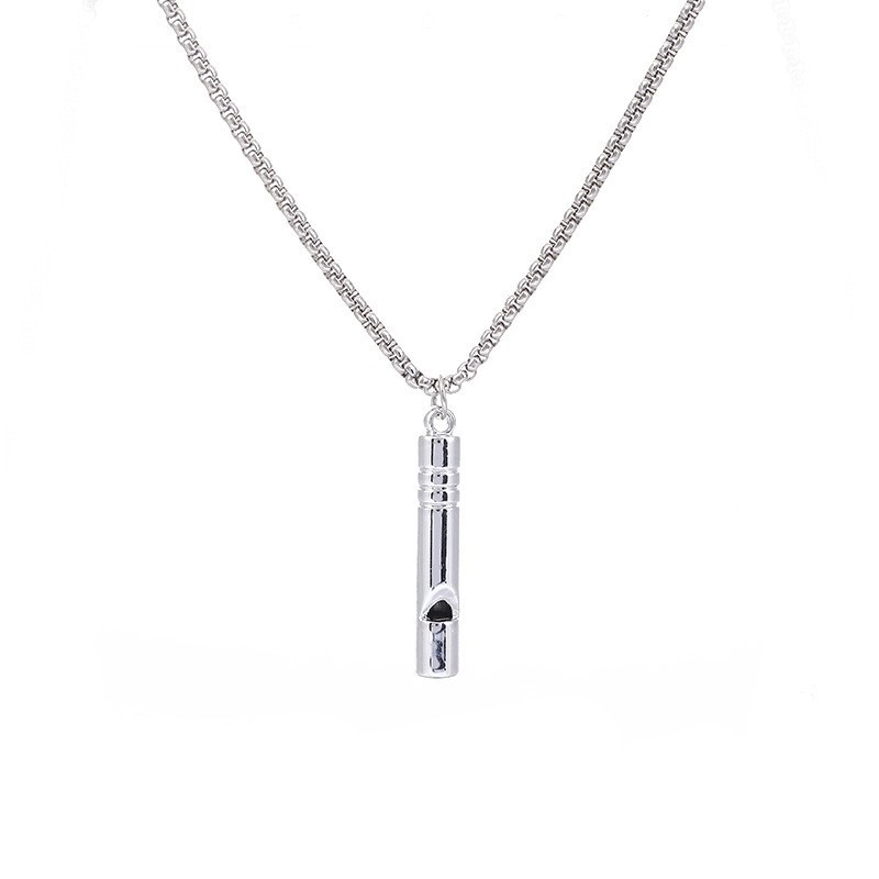 Ketting voor mannelijke trendsetters, dansende disco, fluitende hanger, hiphopketting voor mannen en vrouwen, minimalistische stijl, paar studententruiketting_voghion.com