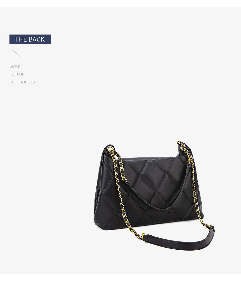 Wandering bag women's 2024 new trendy garbage bag high-end one-shoulder fashion small fragrant style rhombus chain armpit bag_voghion.com