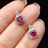 Tourmaline fashionable earrings, internet celebrity, diamond encrusted