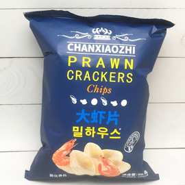 馋小智99.9g原味大虾片袋装儿童办公休闲追剧解馋膨化虾片零食批