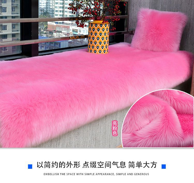 New Chinese-Style Large Red Chair Cushion, Faux Cashmere Door Mat, High-End Blue Carpet for Living Room Decoration and Grand Opening