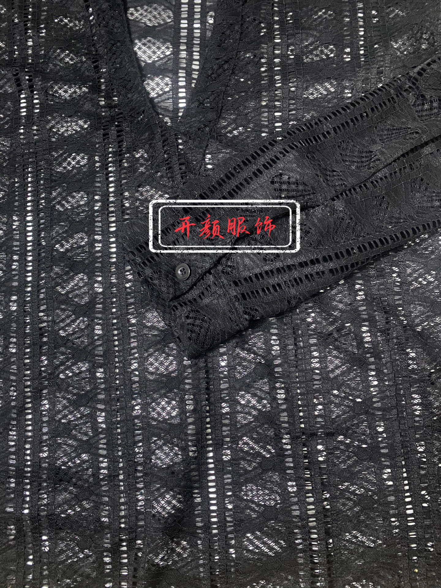 Spot red de pesca de hombre europeo y americano transparente de manga larga con cuello hueco transparente camisa transparente camisa de hombre hueco