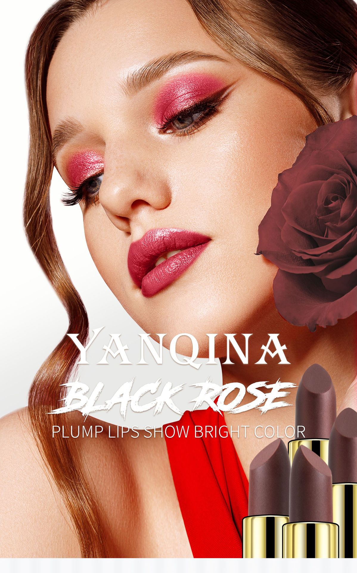 YANQINA Yanqina Black Rose Lipstick, a temperature-sensitive gradient lipstick that maintains makeup and color, is moisturizing and color-changing details Picture