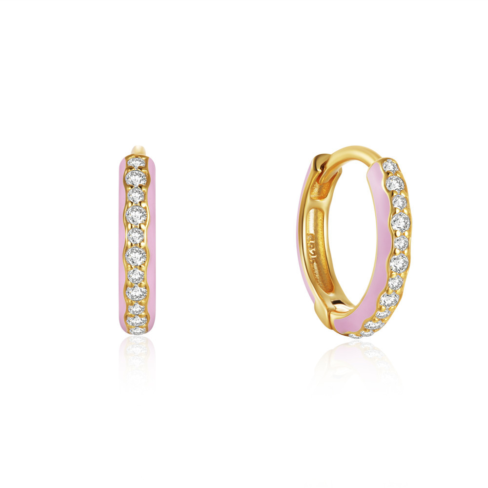 2g Weight 925 Sterling Silver Ear Needle Material Zircon Inlay Material Earrings Classification 1 Pair Quantity Holiday, Daily Occasion 925 Sterling Silver Material Circle, Butterfly Pattern Women's Gender Enamel, Plating, Inlay Design Simple Style Style 1 Pair 925 Sterling Silver Zircon Circle Butterfly Earrings 18