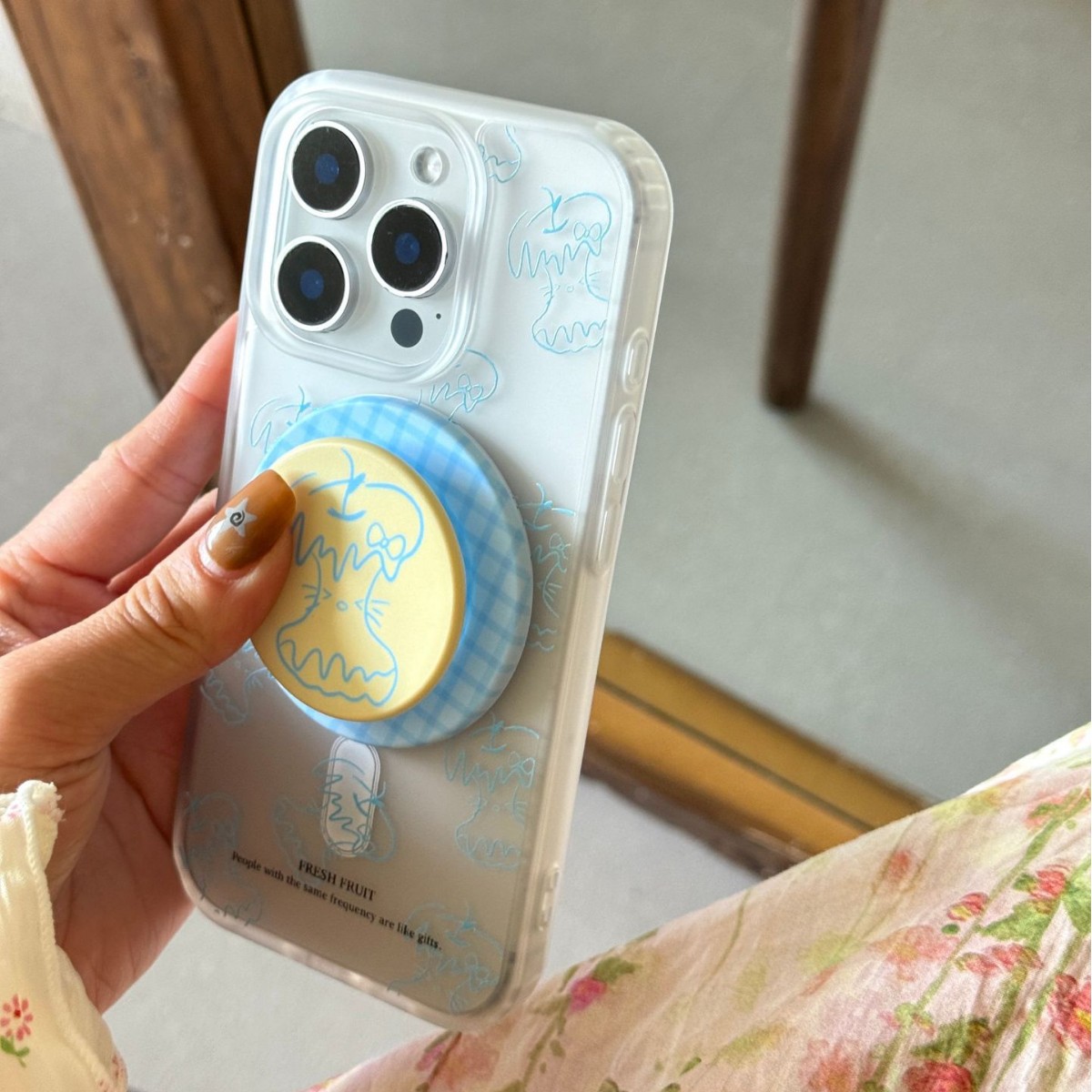 Línea azul coreana Apple para iPhone16 funda para teléfono móvil 15ProMax pareja 14/13 nuevo 16PM