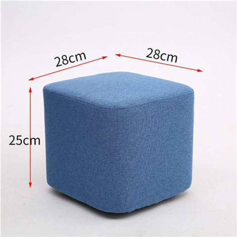 하늘색 25cm 높이 사각 스툴 - 장인 정신으로 엄선