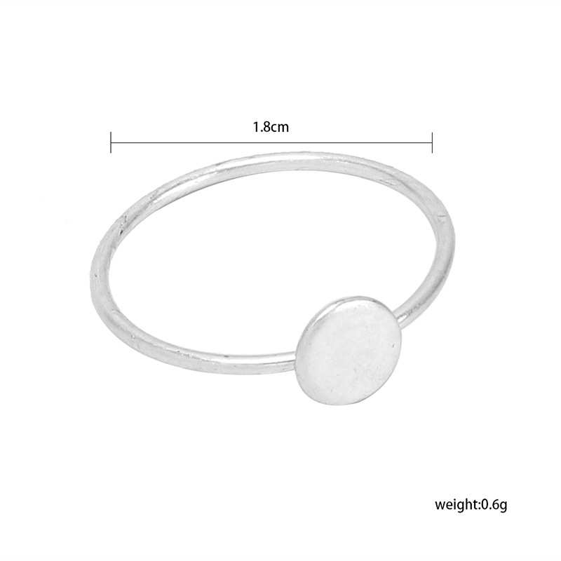 2g Weight Women'S Gender One Size Size Wholesale Jewelry Square Round Ring Set Nihaojewelry 无