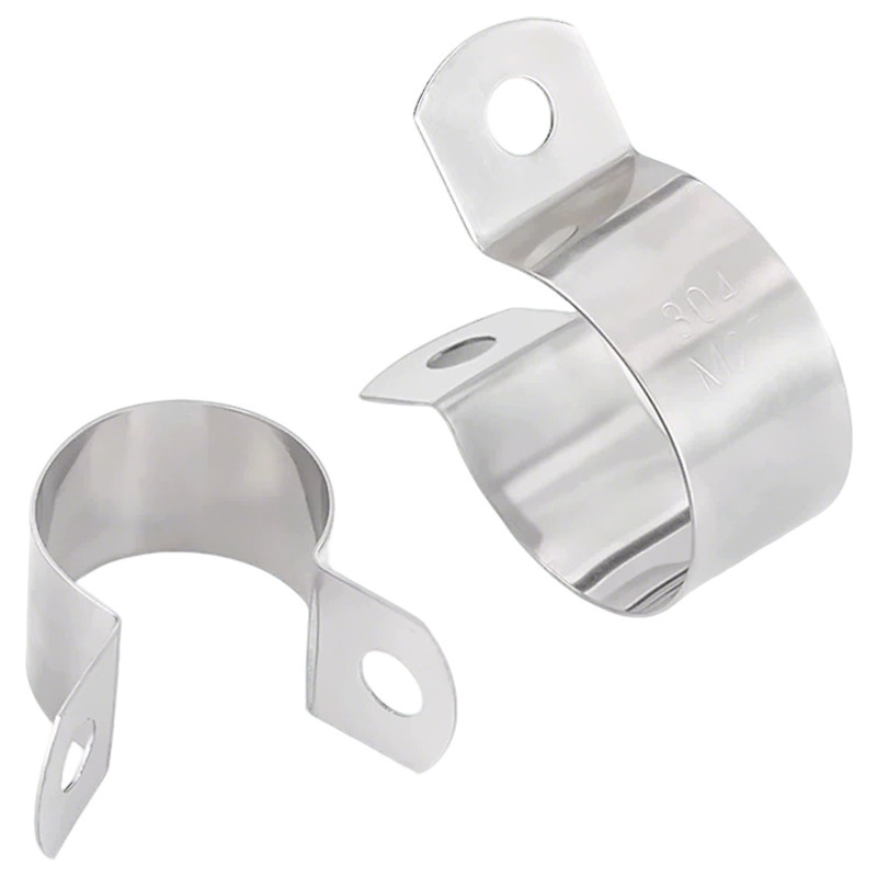 304不锈钢接地卡管卡钢管支架管扣骑马卡抱箍圆管固定卡箍水管夹