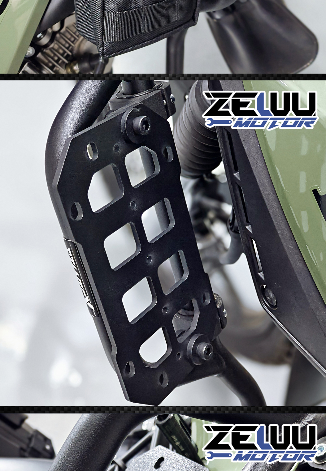 Suitable for Motorcycle Bumper Molle Hanging Plate Cub Cc110 Tactical Side Box Mounting Side Bag Bracket Bezel