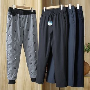 90 white duck down! Fluffy and warm! Autumn and Winter Men's Solid Color All-match Outdoor Windproof and Waterproof Down Pants Casual Pants