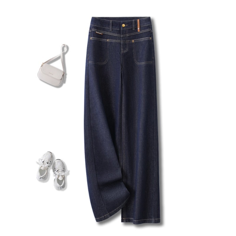 Denim Blue Wide-Leg Jeans for Women Spring & Fall 2025 New High-Waist Slim Loose Fashion Versatile Retro Straight Pants Denim Blue Wide-Leg Jeans for Women Spring & Fall 2025 New High-Waist Slim Loose Fashion Versatile Retro Straight Pants