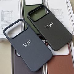 新款适用iphone17手机壳皮革纤维纹苹果17promax带磁吸动画17air