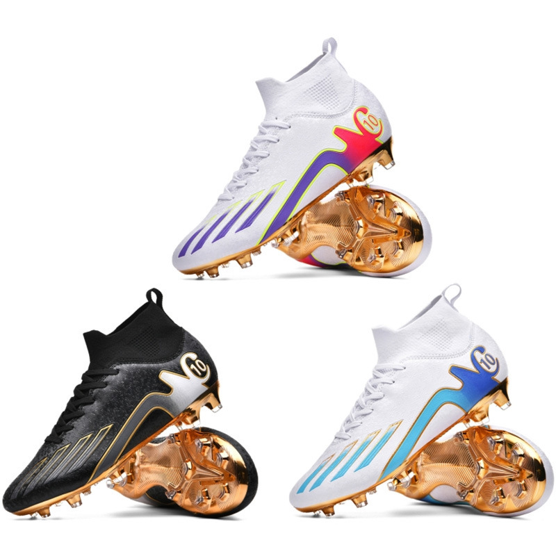 Men's High-top Artificial Turf Football Wholesale, Children's Gold-plated Long-studded Competition Training_vogvips.com
