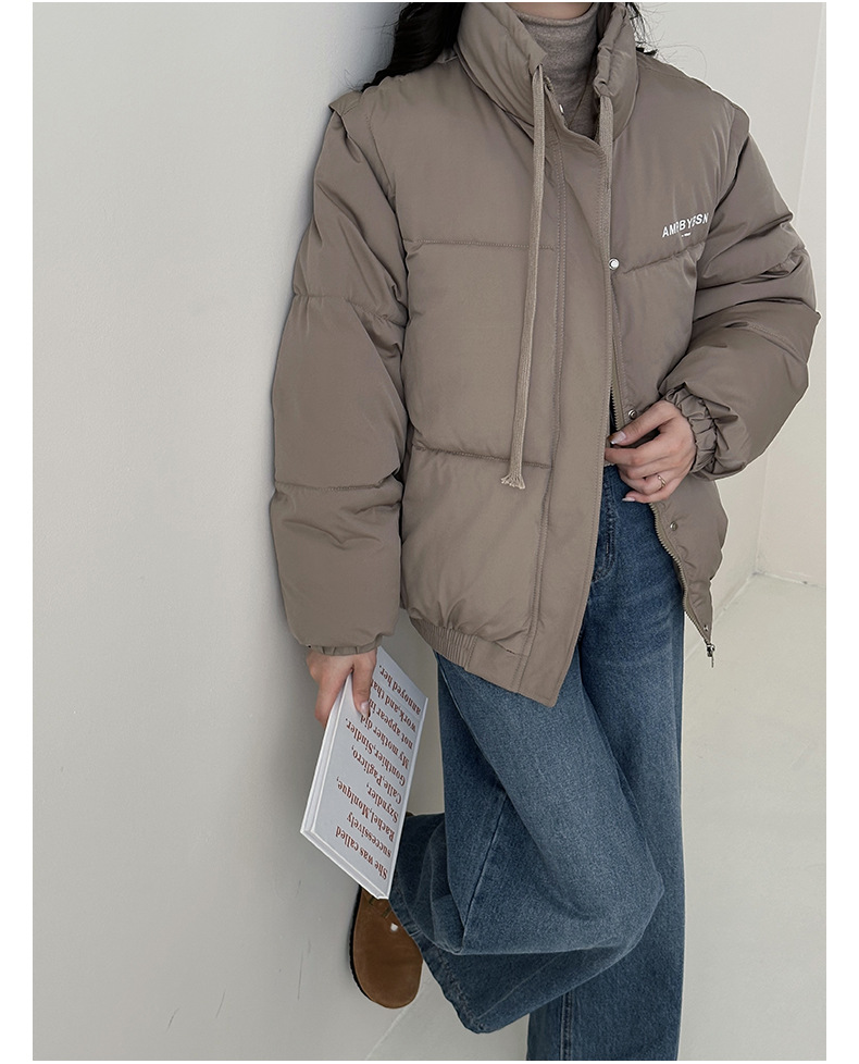 Abnehmbare Ärmel, Männer und Frauen, dickes Winterdesign, Unterhemdweste, für lässige Paare, Daunenjacke aus Baumwolle_voghion.com