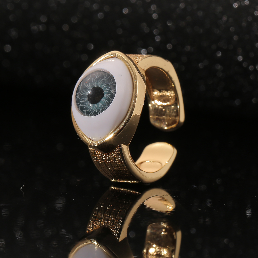 18k Brand New Retro Devil's Eye Bague En Cuivre En Gros Bonjour Bijoux display picture 8