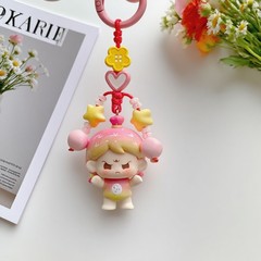 潮玩DIY小滴溜可爱配饰不带娃创意小众钥匙扣多巴胺挂件手机挂件