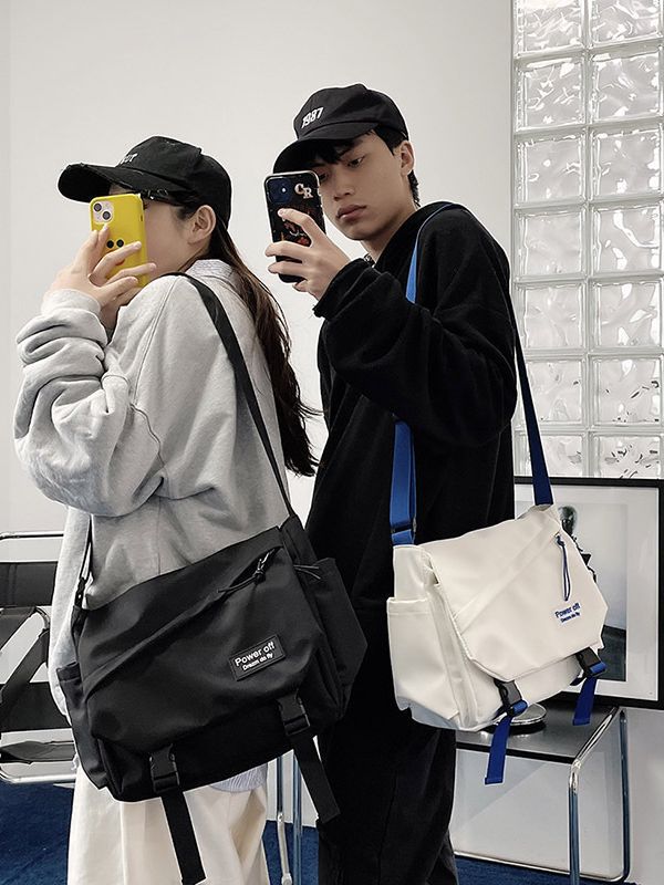 Bolso cruzado para hombre, marca de moda, estilo workwear, bolso informal japonés para hombre, bolso de hombro de gran capacidad, bolso mensajero personalizado a la moda