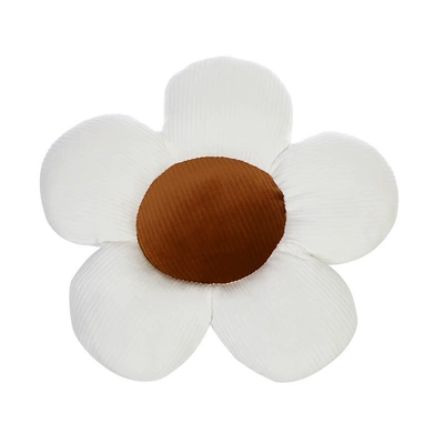 Headrest — small fresh car supplies - flower-headrest-whitebrown