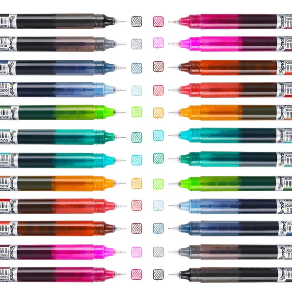 Colorful, direct-liquid ballpoint pen, water-based pen, Amazon's best-selling writing pen, quick-drying, with a needle-tip and rollerball design