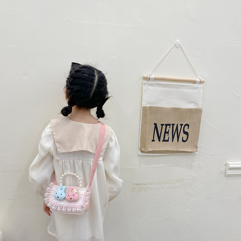 Bolso de los niños de estilo coreano 2022 Otoño Nueva Chica Flor bolsa de mensajero de moda estilo Chanel mini bolsa de accesorios de moda