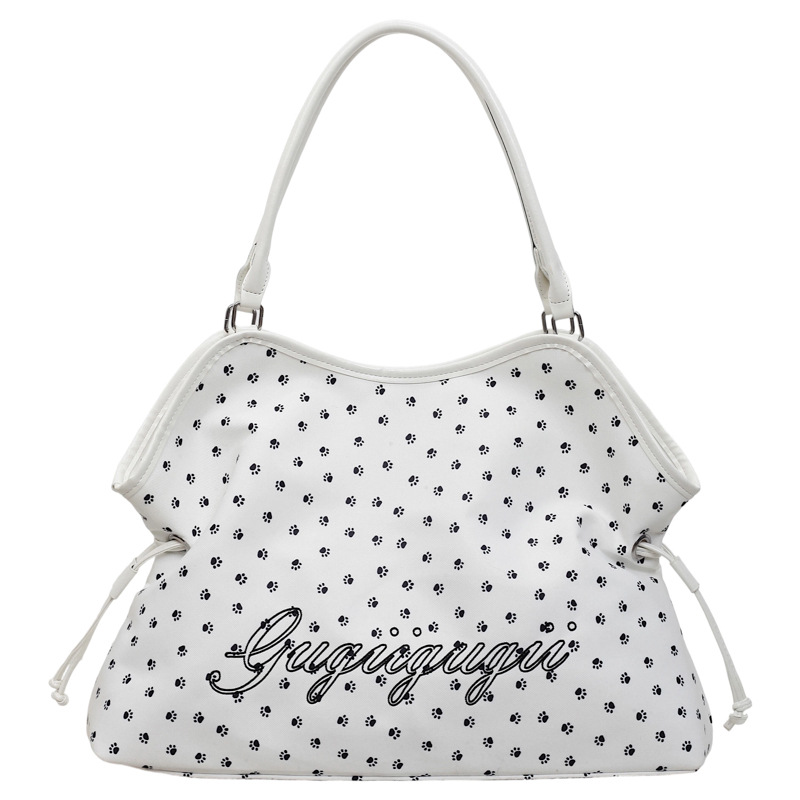 Bolso de mano coreano retro simple, bolsa de tela de transporte de gran capacidad para mujeres, bolsa de hombro de brazo casual versátil