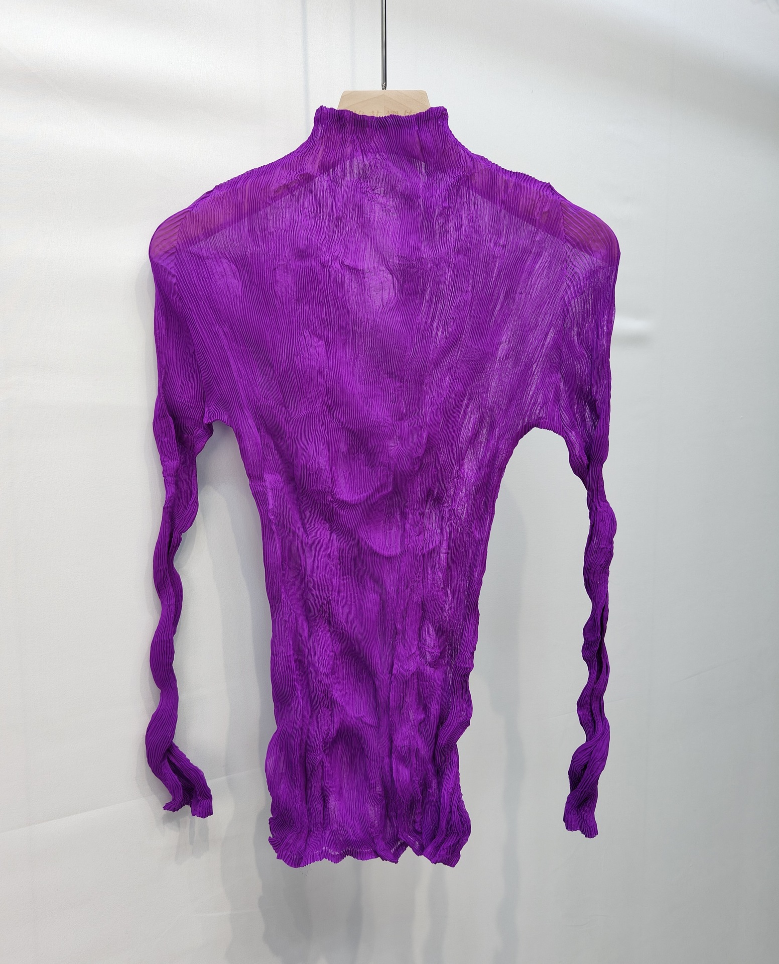 2025年プリーツトップス レディース 高級感 テンセル素材 透け感 レース 超伸縮性 スリムフィット 若見え 薄手Tシャツ